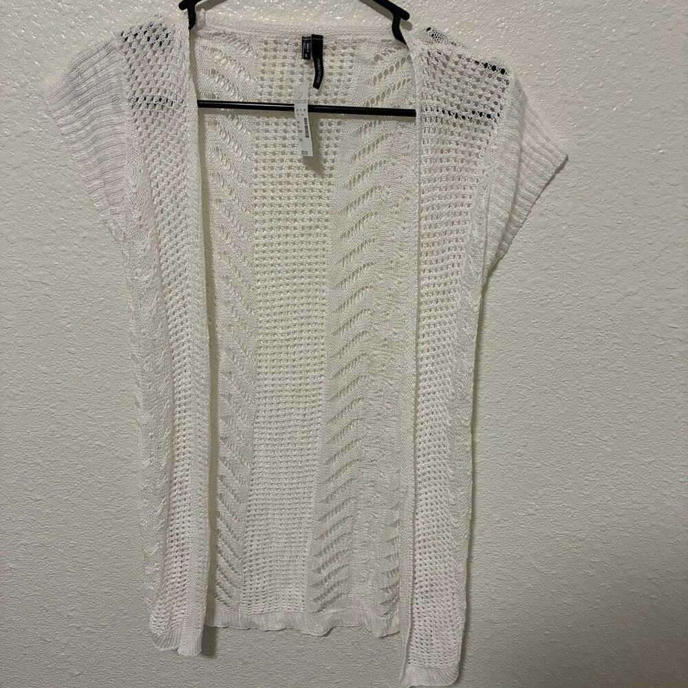 Maurice's Short Sleeve White Cardigan